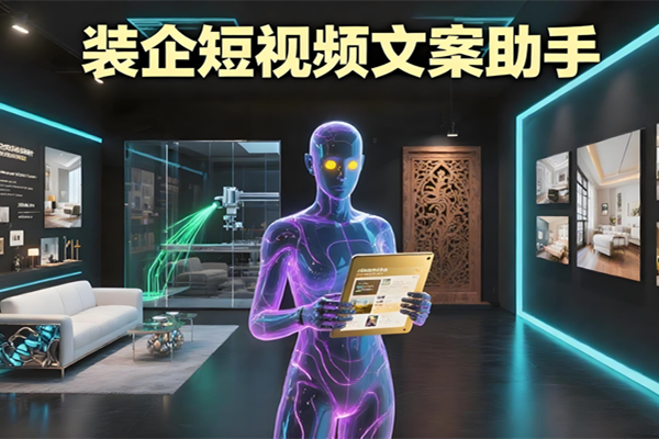 装企短视频文案助手的海报